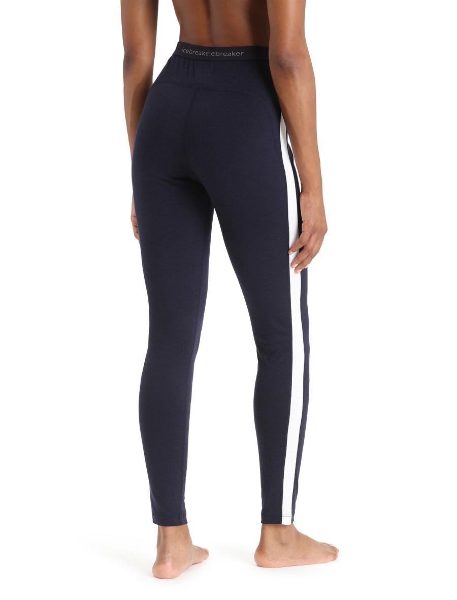 One Piece & Sets Icebreaker Merino 200 Sonebula Thermal Leggings Damskie Granatowe Białe | PL 1165XYUF